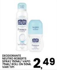 Neutro Roberts - Deodorante Spray/ Vapo/ Roll On