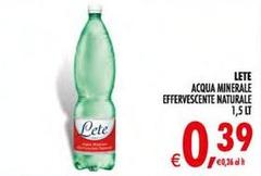 Lete - Acqua Minerale Effervescente Naturale