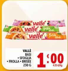 Vallè - Basi Sfoglia/Frolla/Brisée