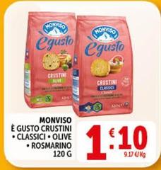 Monviso - E Gusto Crustini Classici/ Olive/ Rosmarino