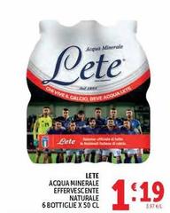 Lete - Acqua Minerale Effervescente Naturale