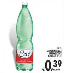 Lete - Acqua Minerale Effervescente Naturale
