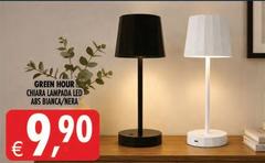 Green - Chara Lampada Led Abs Bianca/Nera