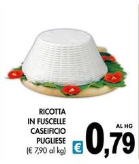 Caseificio pugliese - Ricotta In Fuscelle