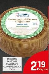 Cuore dell'isola - Pecorino Di Pecora Stagionato Cuore Dell'isola