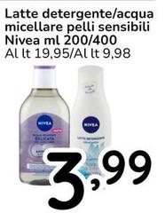 Nivea - Latte Detergente/Acqua Micellare Pelli Sensibili