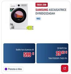 Samsung - Asciugatrice DV90DG52A0AH