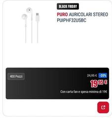 Puro -  Auricolari Stereo PUPHF32USBC