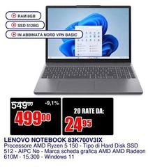 Lenovo - Notebook 83K700V3IX