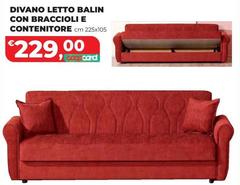 Divano Letto Balin Con Braccioli E Contenitore