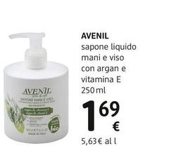 Avenil - Sapone Liquido Mani E Viso Con Argan E Vitamina E 250 Ml