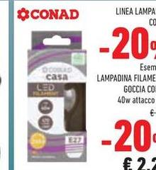 Conad - Lampadina Filamento Goccia