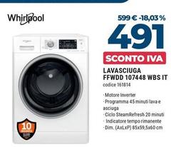 Whirlpool - Lavasciuga FFWDD 107448 WBS IT