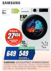 Samsung - Asciugatrice DV80DG52B0AE