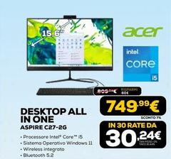 Acer - Desktop All In One Aspire C27-2g