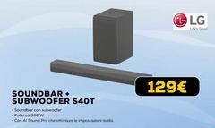 LG - Soundbar + Subwoofer S40T