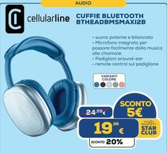 Cellularline - Cuffie Bluetooth BTHEADBMSMAX12B