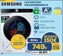 Samsung - Lavasciuga WD11DG6B85BKU3