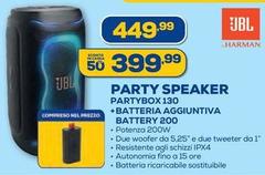 Jbl - Party Speaker Partybox 130 + Batteria Aggiuntiva Battery 200