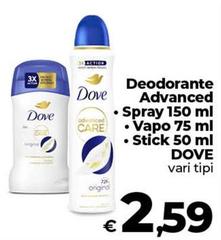Dove - Deodorante Advanced Spray