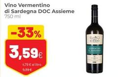 Vino Vermentino Di Sardegna DOC