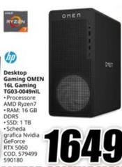 HP - Desktop Gaming Omen 16l Gaming T603-00491l