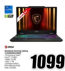 Msi - Notebook Gaming Cyborg 15 B2RWEKG-082T