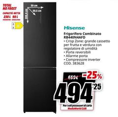 Hisense - Frigorifero Combinato RB440N4AFD