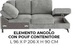 Elemento Angolo Con Pouf Contenitore