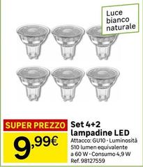 Set 4+2 Lampadine Led