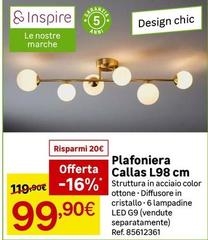 Inspire - Plafoniera Callas L98 Cm
