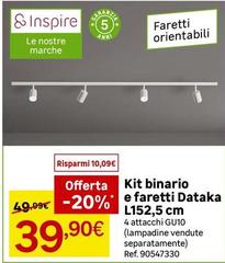Inspire - Kit Binario E Faretti Dataka L152,5 Cm