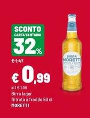 Moretti - Birra Lager Filtrata A Freddo