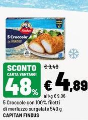 Findus - 5 Croccole Con 100% Filetti Di Merluzzo Surgelate