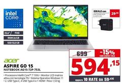 Acer - Aspire Go 15 Notebook A615-72P-753L
