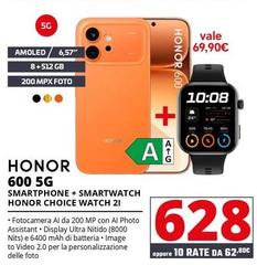 Honor - 600 5G Smartphone + Smartwatch Choice Watch 2I