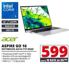 Acer - Aspire Go 16 Notebook AG16-71P-59QE 
