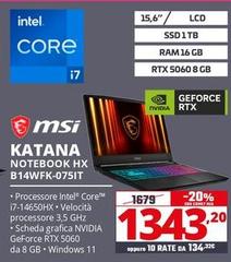 Msi - Katana Notebook HX B14WFK-075IT