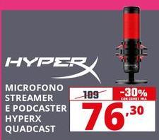 HyperX - Microfono Streamer E Podcaster Quadcast