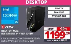 Msi - Desktop Mag Infinite E1 14NVL5-104EU