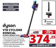 Dyson - V10 Cyclone Konical Scopa Senza Filo
