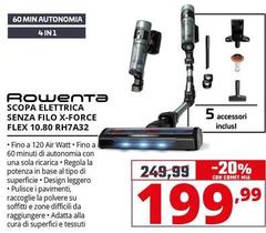 Rowenta - Scopa Elettrica Senza Filo X-Force Flex 10.8 RH7A32