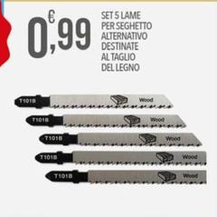 Set 5 Lame Per Seghetto Alternativo Destinate Al Taglio Del Legno