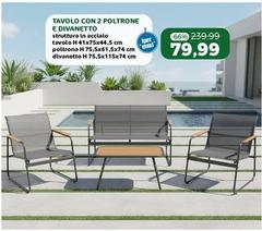 Iper - Tavolo Con 2 Poltrone E Divancetto