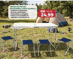 Tavolo Da Pic Nic 4 Richiudibile Con 4 Sgabelli