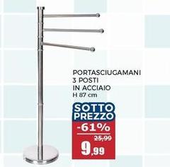 Portasciugamani 3 Posti In Acciaio