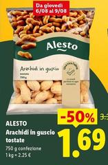 Alesto - Arachidi In Guscio Tostate