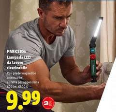 Parkside - Lampada Led Da Lavoro Ricaricabile
