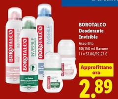 Borotalco - Deodorante Invisible