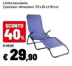 Lettino Basculante 2 Posizioni